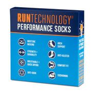 RunTechnology&reg; Performance Socks (Black)