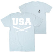 Baseball Short Sleeve T-Shirt - USA Baseball (Back Design)