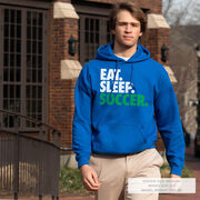 Soccer Hooded Sweatshirt - Eat. Sleep. Soccer.