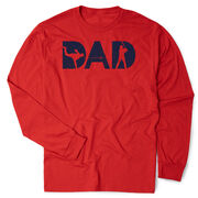 Baseball Tshirt Long Sleeve - Baseball Dad Silhouette