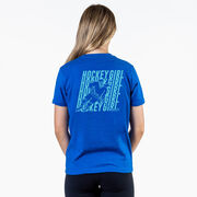 Hockey T-Shirt Short Sleeve - Hockey Girl Repeat (Back Design)