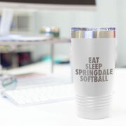 Softball 20 oz. Double Insulated Tumbler - Personalized Eat Sleep Softball