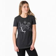 Hockey Women's Everyday Tee - Hockey Goalie Sketch