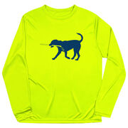 Hockey Long Sleeve Performance Tee - Rocky The Hockey Dog