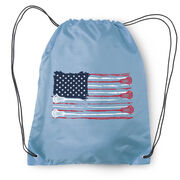 Guys Lacrosse Drawstring Backpack - American Flag