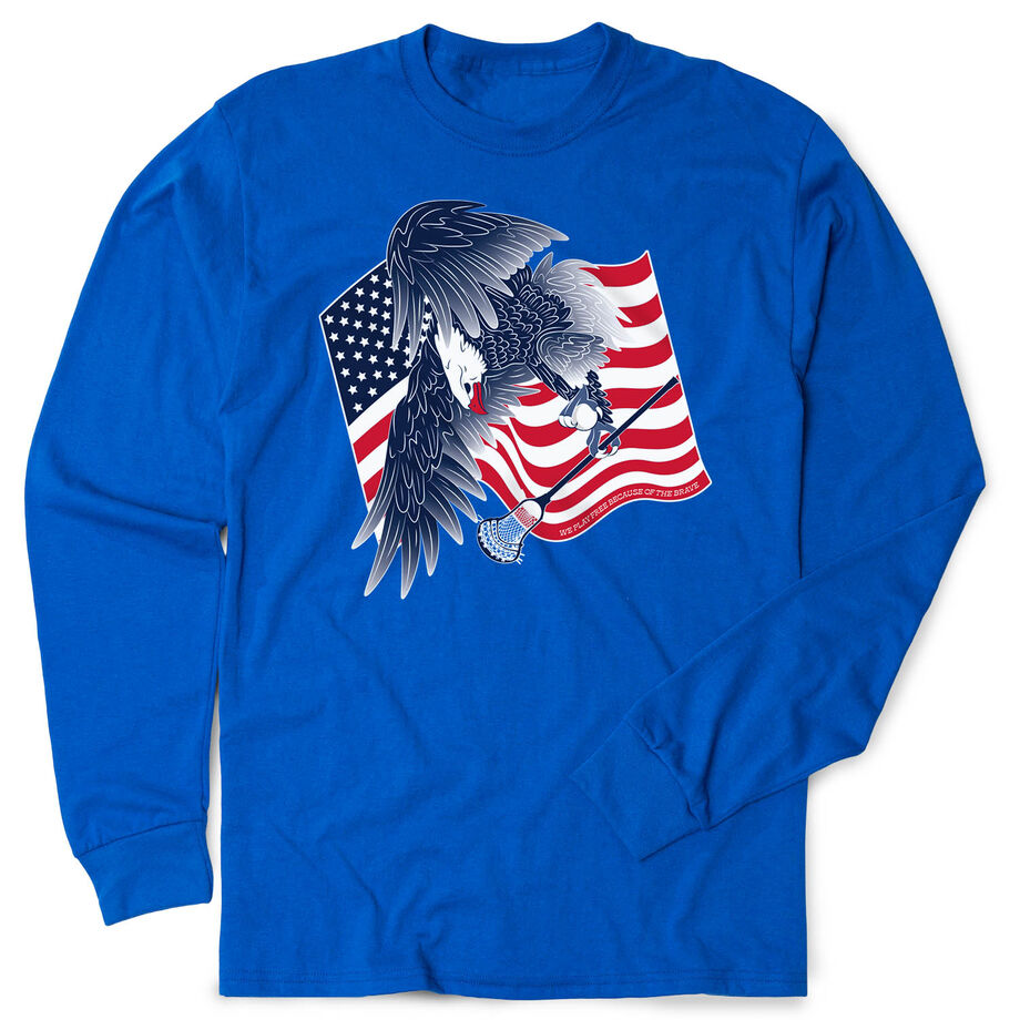 Guys Lacrosse Tshirt Long Sleeve - Lacrosse Eagle