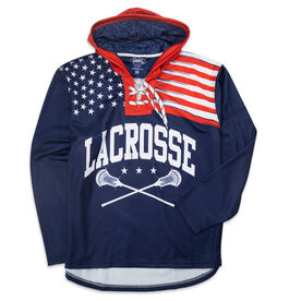 Guys Lacrosse Gameday Hoodie - Patriotic Lacrosse