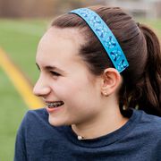 Girls Lacrosse Juliband Non-Slip Headband - Lacrosse Hearts - Blue