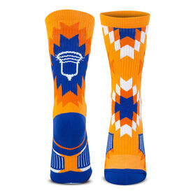 Guys Lacrosse Woven Mid-Calf Socks - Aztec