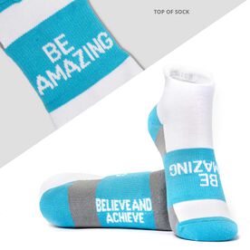 Socrates&reg; Woven Performance Socks Be Amazing (Baby Blue)