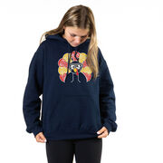 Girls Lacrosse Hooded Sweatshirt - Goofy Turkey Player