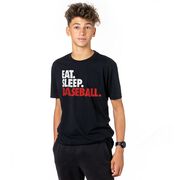 Baseball T-Shirt Short Sleeve Eat. Sleep. Baseball.