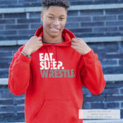 Wrestling Hooded Sweatshirt - Eat Sleep Wrestle (Stack)