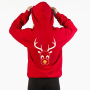 Softball Hooded Sweatshirt - Softball Reindeer (Back Design)