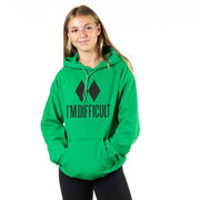 Skiing Hooded Sweatshirt - I'm Difficult