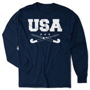 Field Hockey Tshirt Long Sleeve - USA