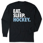 Hockey Tshirt Long Sleeve - Eat. Sleep. Hockey
