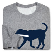 Baseball Crewneck Sweatshirt - Navy Baseball Dog