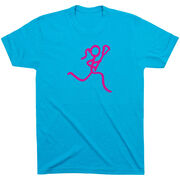 Lacrosse T-Shirt Short Sleeve Neon Lax Girl [Adult XX-Large/Turquoise] - SS