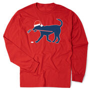 Hockey Tshirt Long Sleeve - Christmas Dog