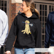 Girls Lacrosse Hooded Sweatshirt - Chase The Lax Dog