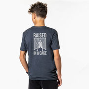 Lacrosse Short Sleeve T-Shirt - Raised In a Cage (Back Design)