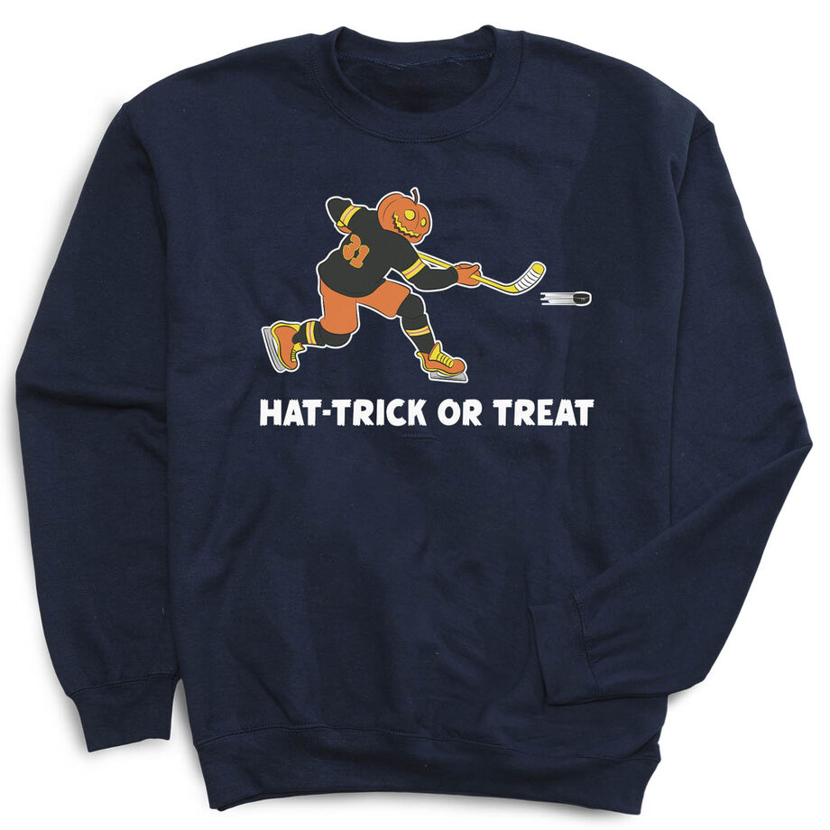 Hockey Crewneck Sweatshirt - Hat-Trick or Treat