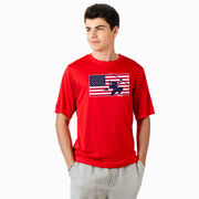 Hockey Short Sleeve Performance Tee - Patriotic Hockey