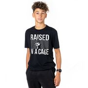 Baseball Tshirt Short Sleeve Raised in a Cage Baseball