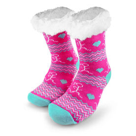 Running Slipper Socks with Sherpa Lining