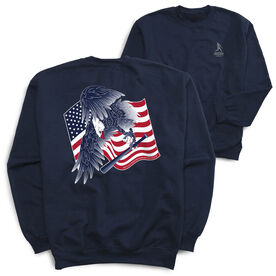 Baseball Crewneck Sweatshirt - Baseball Eagle (Back Design)