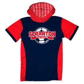 Custom Team Lightweight Short Sleeve ShieldDri Hoodie -  Soccer