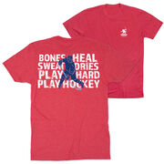 Hockey Short Sleeve T-Shirt - Bones Heal Hockey (Back Design) 