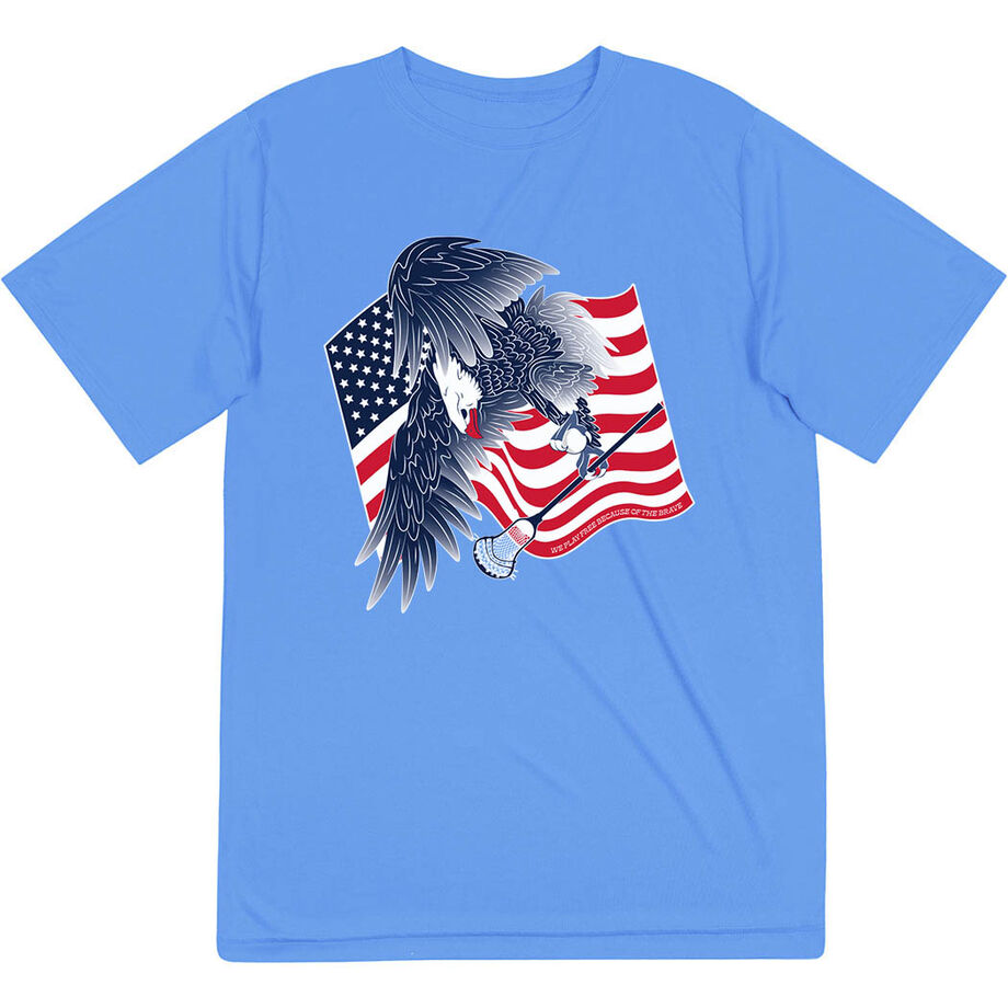 Guys Lacrosse Short Sleeve Performance Tee - Lacrosse Eagle