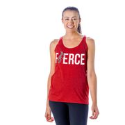 Field Hockey Women's Everyday Tank Top - Fierce Field Hockey Girl with Silver Glitter