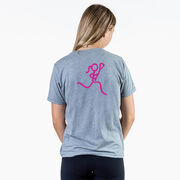 Lacrosse Short Sleeve T-Shirt - Neon Lax Girl (Back Design)