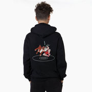 Wrestling Hooded Sweatshirt - Wrestling Reindeer (Back Design)