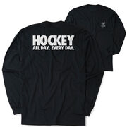 Hockey Tshirt Long Sleeve - All Day Every Day (Back Design)