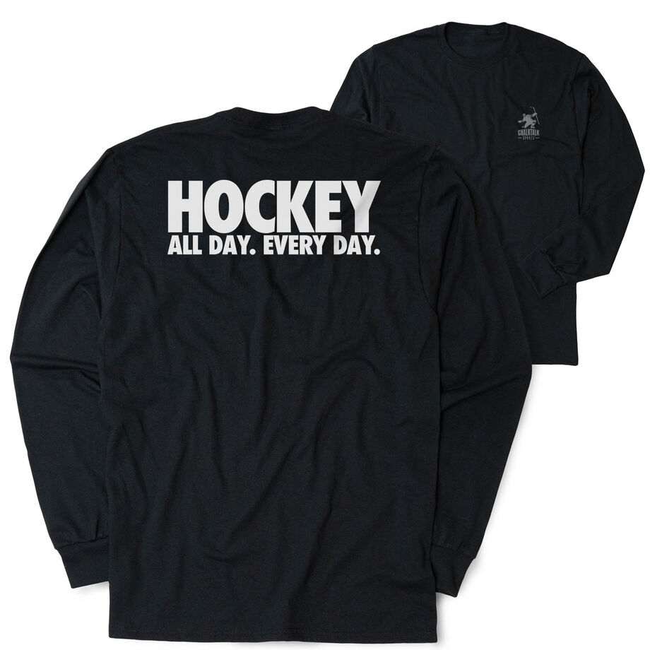 Hockey Tshirt Long Sleeve - All Day Every Day (Back Design)