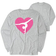 Gymnastics Tshirt Long Sleeve - Gymnast Heart (Back Design)