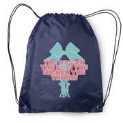 Cheerleading Drawstring Backpack - The Bigger the Bow
