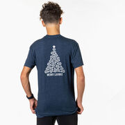 Lacrosse Short Sleeve T-Shirt - Merry Laxmas Tree (Back Design)