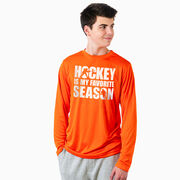 Hockey Long Sleeve Performance Tee - Hockey Is My Favorite Season