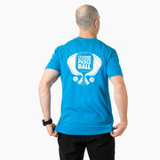 Pickleball Short Sleeve T-Shirt - I'd Rather Be Playing Pickleball (Back Design)