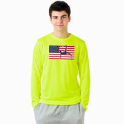 Soccer Long Sleeve Performance Tee - Patriotic Soccer