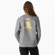 Girls Lacrosse Crewneck Sweatshirt - Chase The Lax Dog (Back Design)
