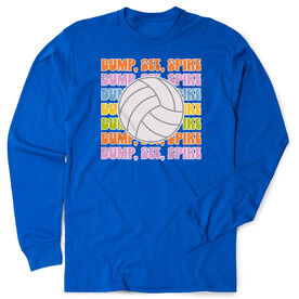 Volleyball Tshirt Long Sleeve - Bump, Set, Spike