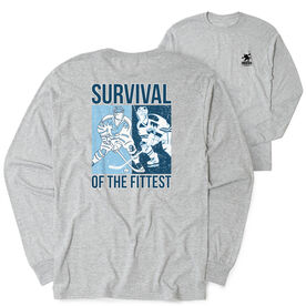 Hockey Tshirt Long Sleeve - Survival of the Fittest (Back Design)