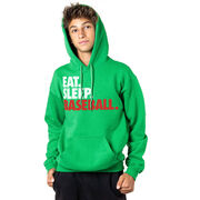 Baseball Hooded Sweatshirt - Eat. Sleep. Baseball.