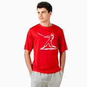 Baseball Short Sleeve Performance Tee - Baseball Player